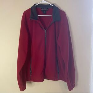 Free Country Men’s Full Zip Fleece Jacket Red Size Large